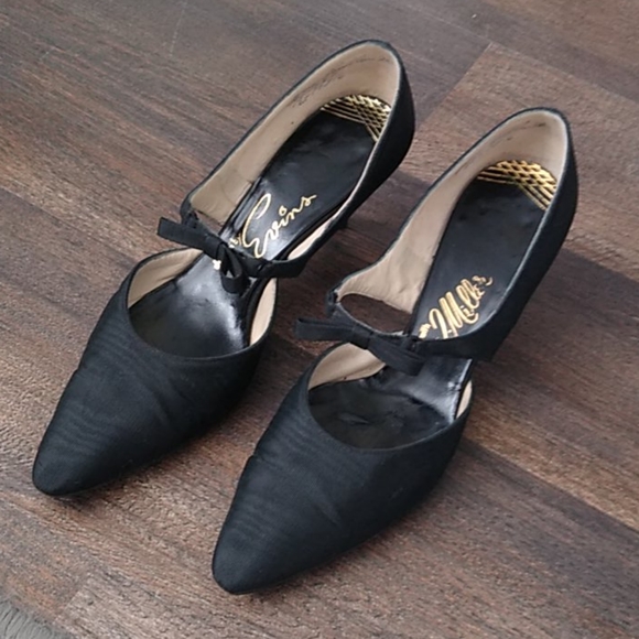 Vintage I. Miller David Evins 1960s Black Pumps